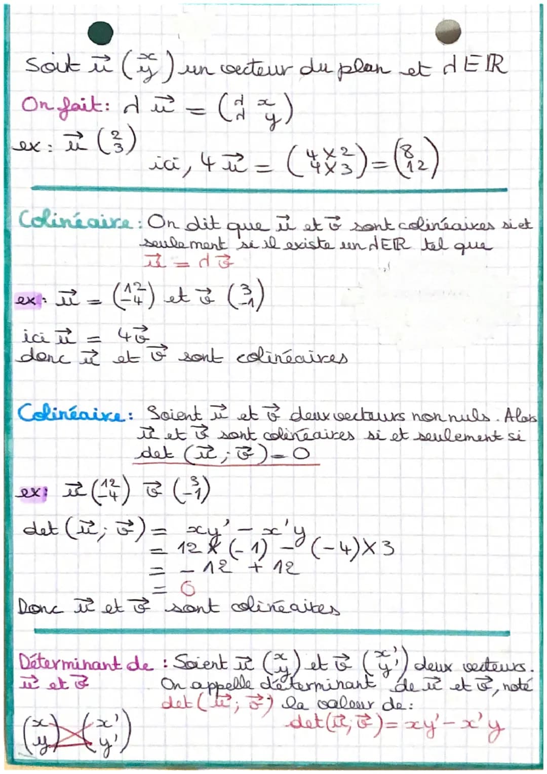 MATHS
Les secteurs
Vecteur du plan: noté te par ex, c'est l'objet
i
ex
A
AB
mathématique qui correspond à une
translation du plan caractéris