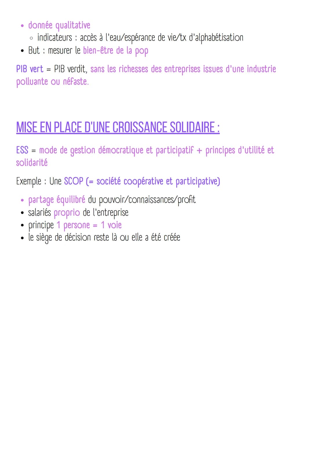 Les sources d'une
croissance cochomique
soutenable
SOURCES DE NOTRE CROISSANCE ÉCONOMIQUE SOUTENABLE:
croissance économique = accroissement 