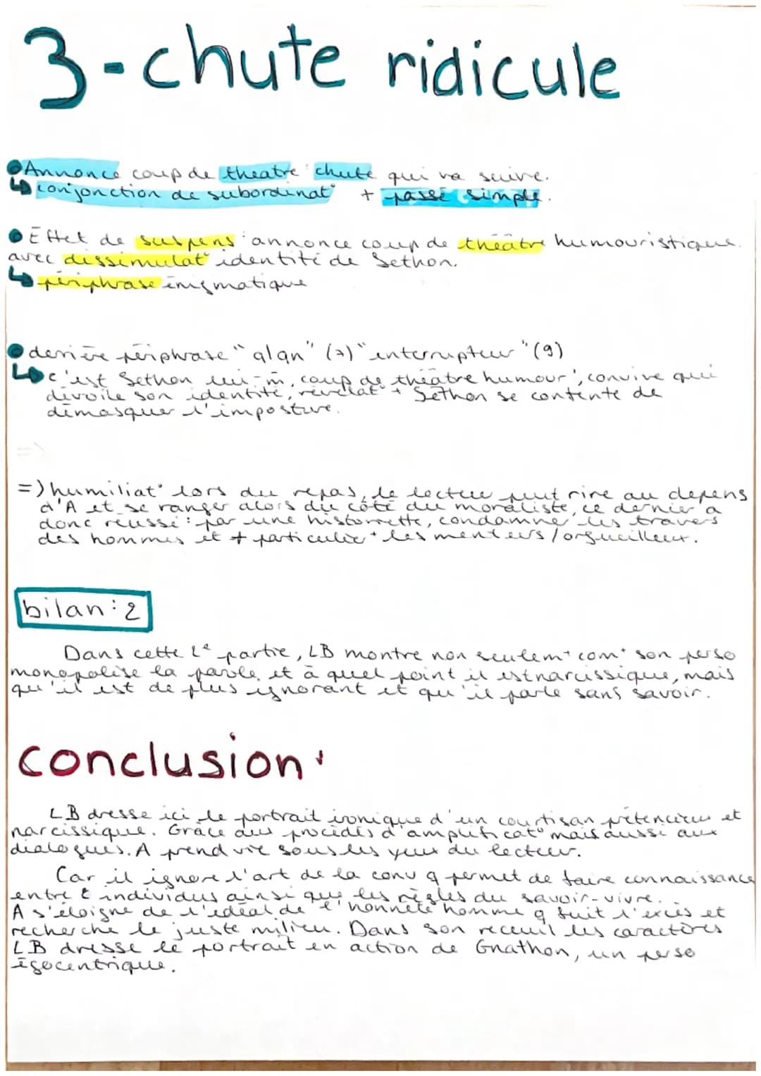 Man
TEXTE 2
Les caractères, J de la Bruyère
Livre V, rmq
I rapide tentat d'Arrias
ironique
II- Amal en action à la
table des grands (3-m)
ch