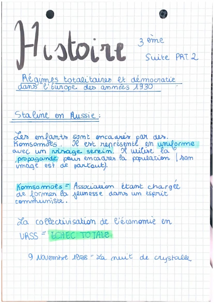 Histoire
Régimes totalitaires et démocratie dans
années 1930
APRÈS LA MERE GUERRE MONDIALE.
Hitler en Allemagne
3²
3 ème
POL
Des gouvernemen
