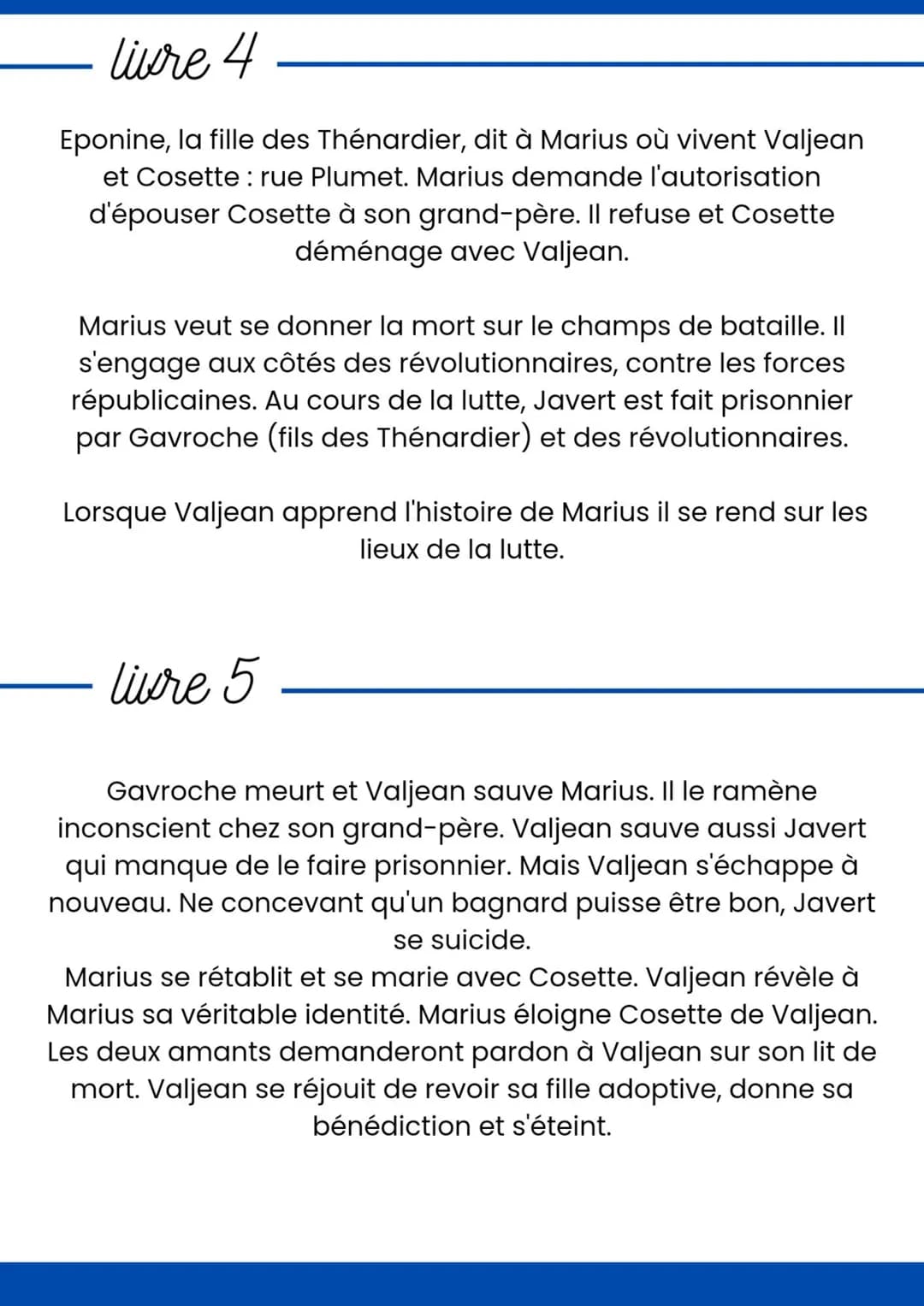 
<h2 id="livre1">Livre 1</h2>
<p>Dans ce premier livre des Misérables, nous voyons comment Jean Valjean, un homme condamné au bagne pour avo