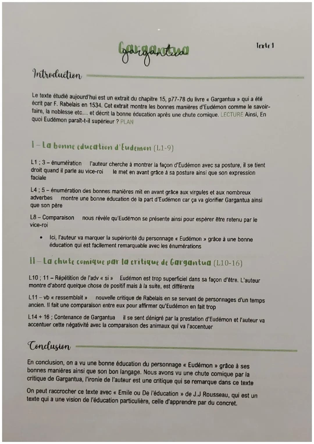 Capala
Introduction
Le texte étudié aujourd'hui est un extrait du chapitre 15, p77-78 du livre « Gargantua » qui a été
écrit par F. Rabelais