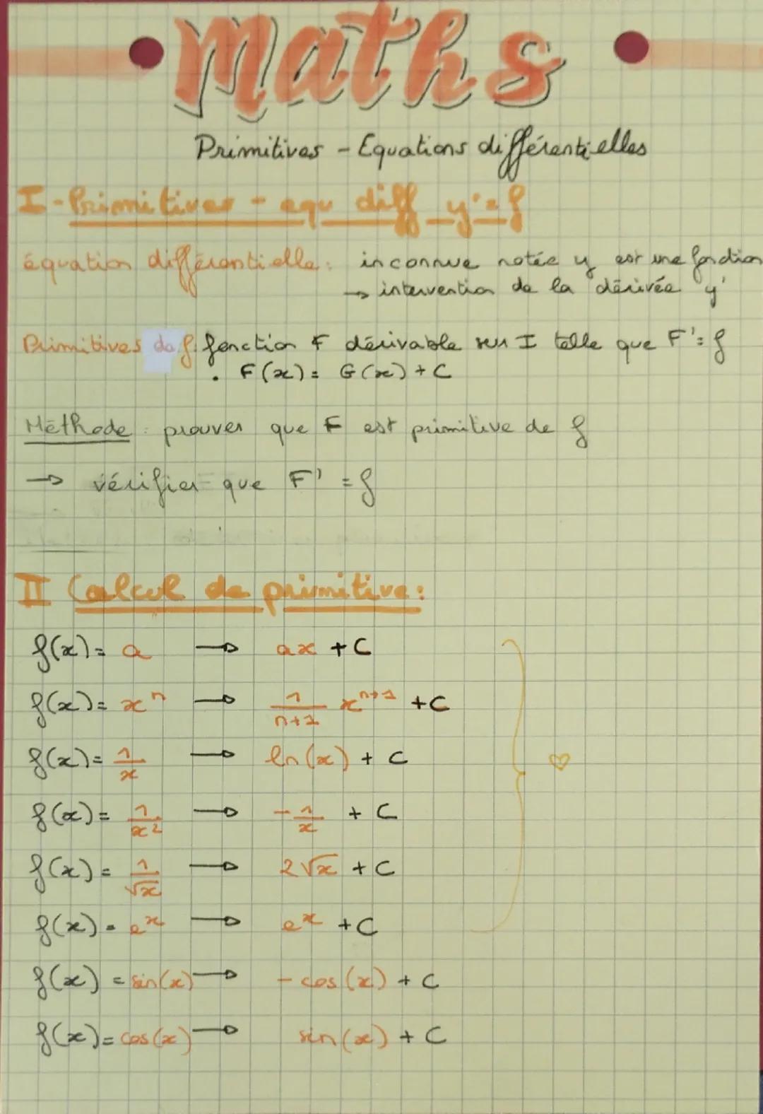 # Maths

Primitives - Equations différentielles

I-Primitives - aqu diff_y=8

équation différentielle. inconnue notée y est ine! fordion
→ i