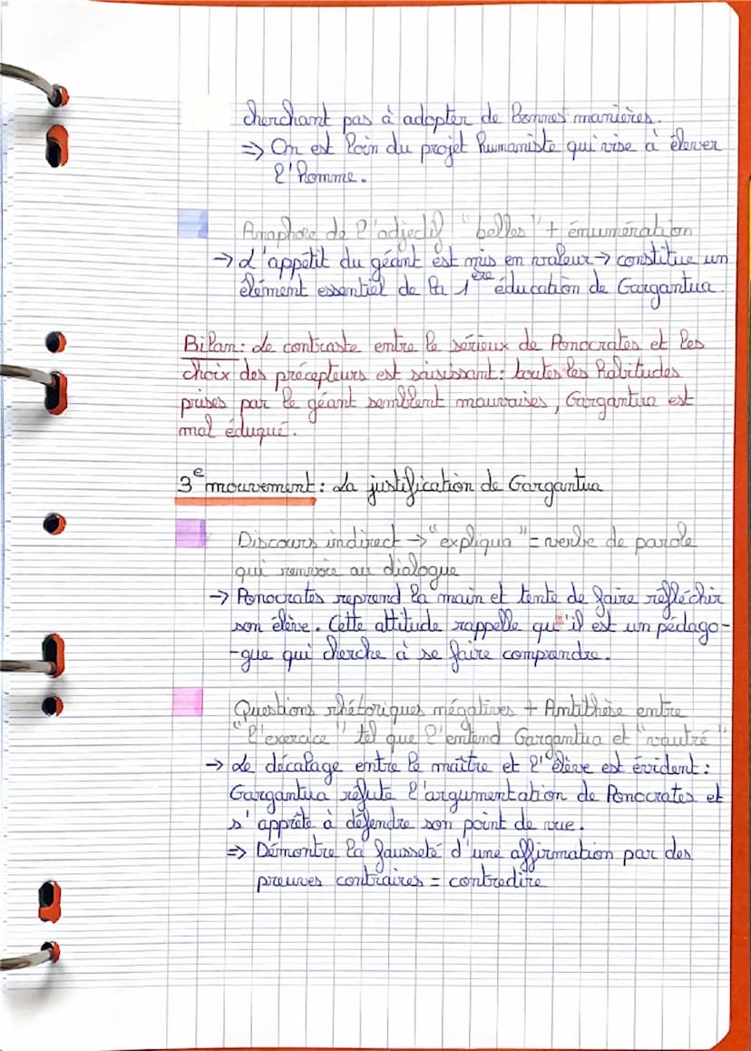 Texte 1
Garganina : Chapitre 20
•
Objet d'étude: La littérature d'idées du XVI siècle au
XVIII side
Parcours: La bonne éducation
•Introducti