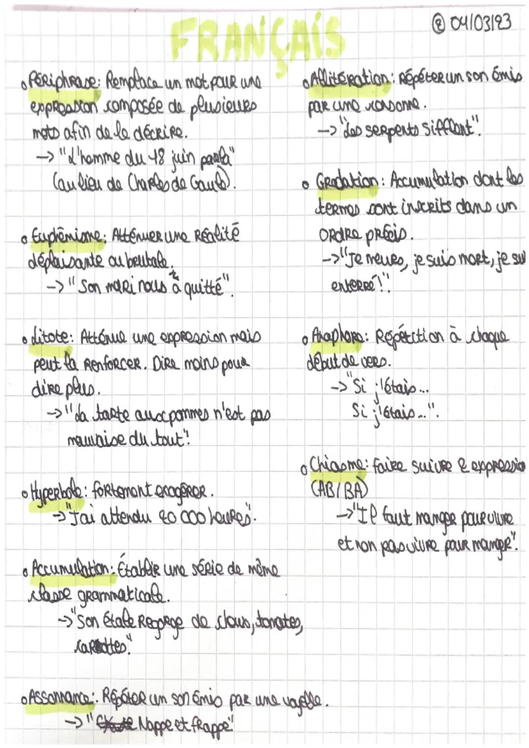 tigures de style
• Comparaison: établir uno Ressemblance
auties de comparaison (comme, tel, pareilà)
-"Cheveux blords comme les blés.
• Méta