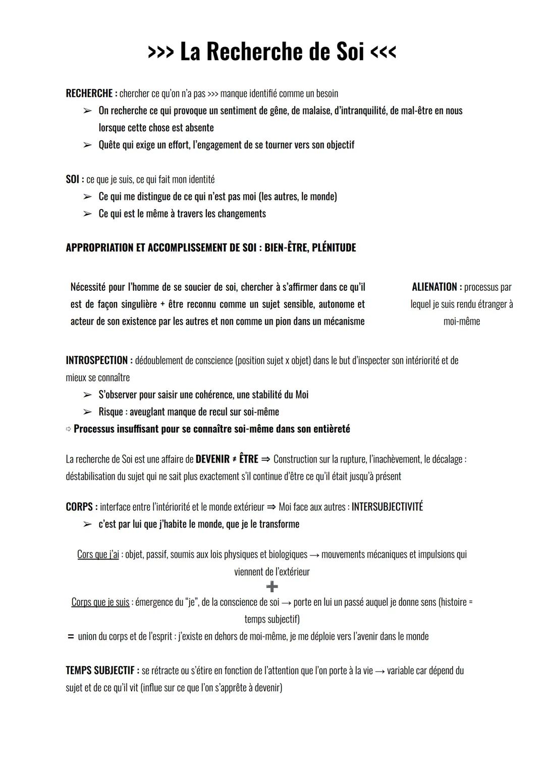 >>> La Recherche de Soi <<<<

RECHERCHE: chercher ce qu'on n'a pas >>> manque identifié comme un besoin

➤ On recherche ce qui provoque un s
