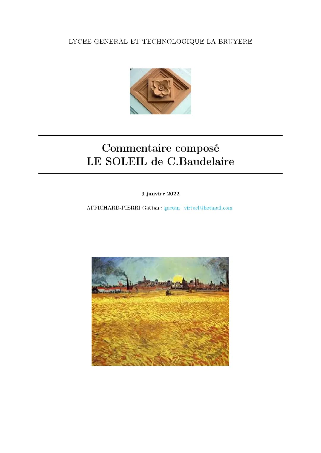Analyse et Explication : Le Soleil de Baudelaire