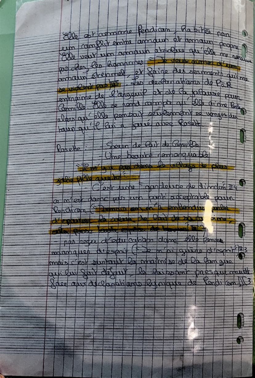 --- OCR Start ---
{Om me badime pas avec l'amour
de Allred de Presset
-Drame nomamtique
-Après sa nuptune avec Geange Sand
Scēms importantes