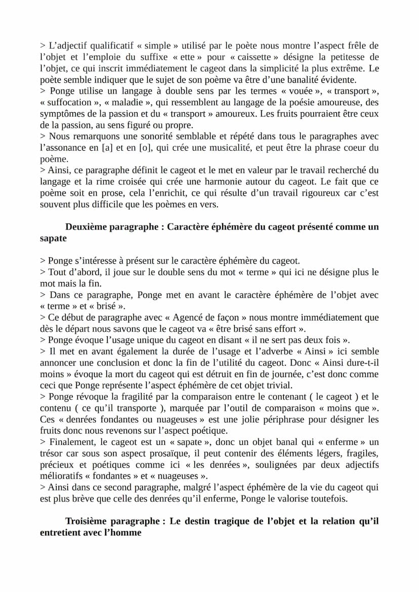 PARCOURS : L'ALCHIMIE POÉTIQUE, LA BOUE ET L'OR
Introduction :
Le Cageot, Francis Ponge
Francis Ponge est un poète du XXème siècle proche du