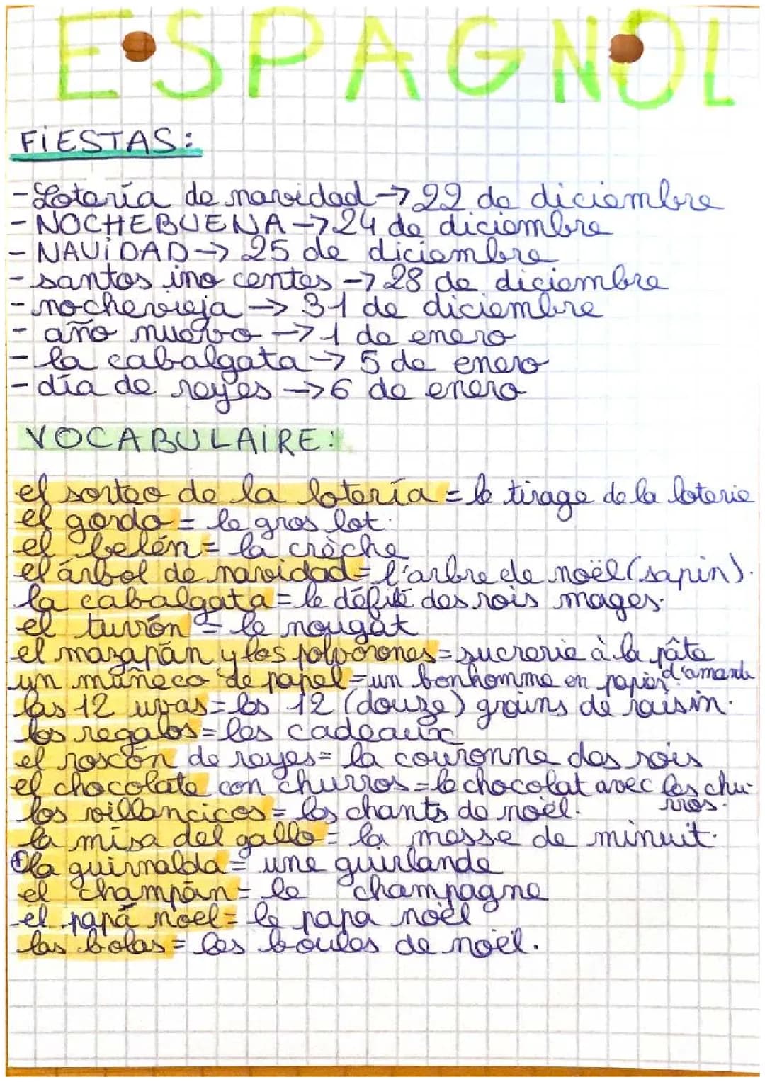 Vocabulario de Navidad en España y América Latina para Niños