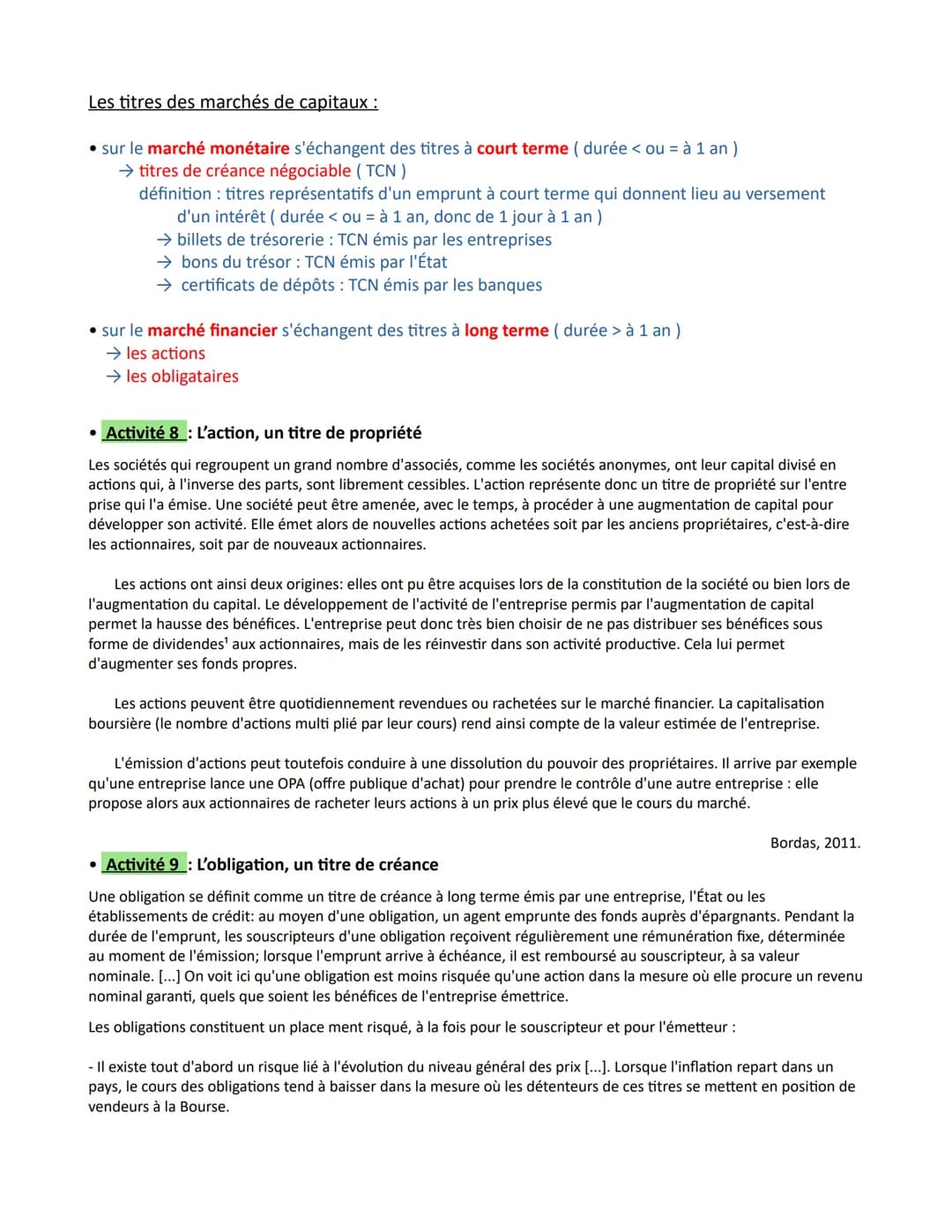 Chapitre 6 - Comment les agents économiques se financent-ils?
Introduction : Découvrir les notions introductrices au chapitre
Activité 1 : U