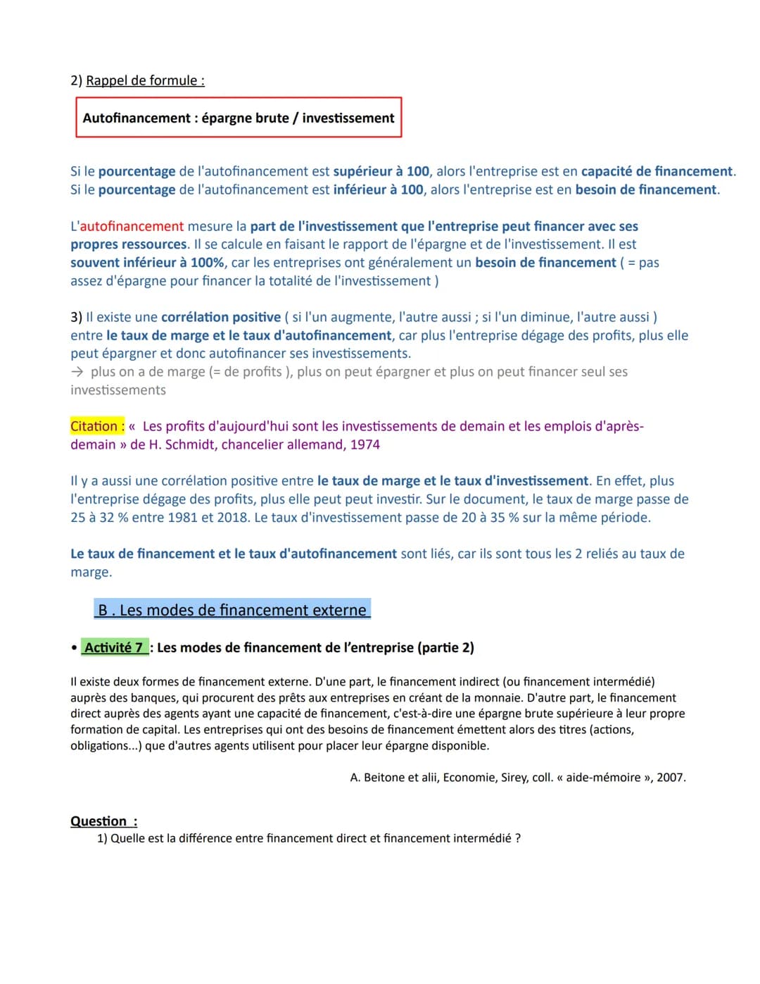 Chapitre 6 - Comment les agents économiques se financent-ils?
Introduction : Découvrir les notions introductrices au chapitre
Activité 1 : U
