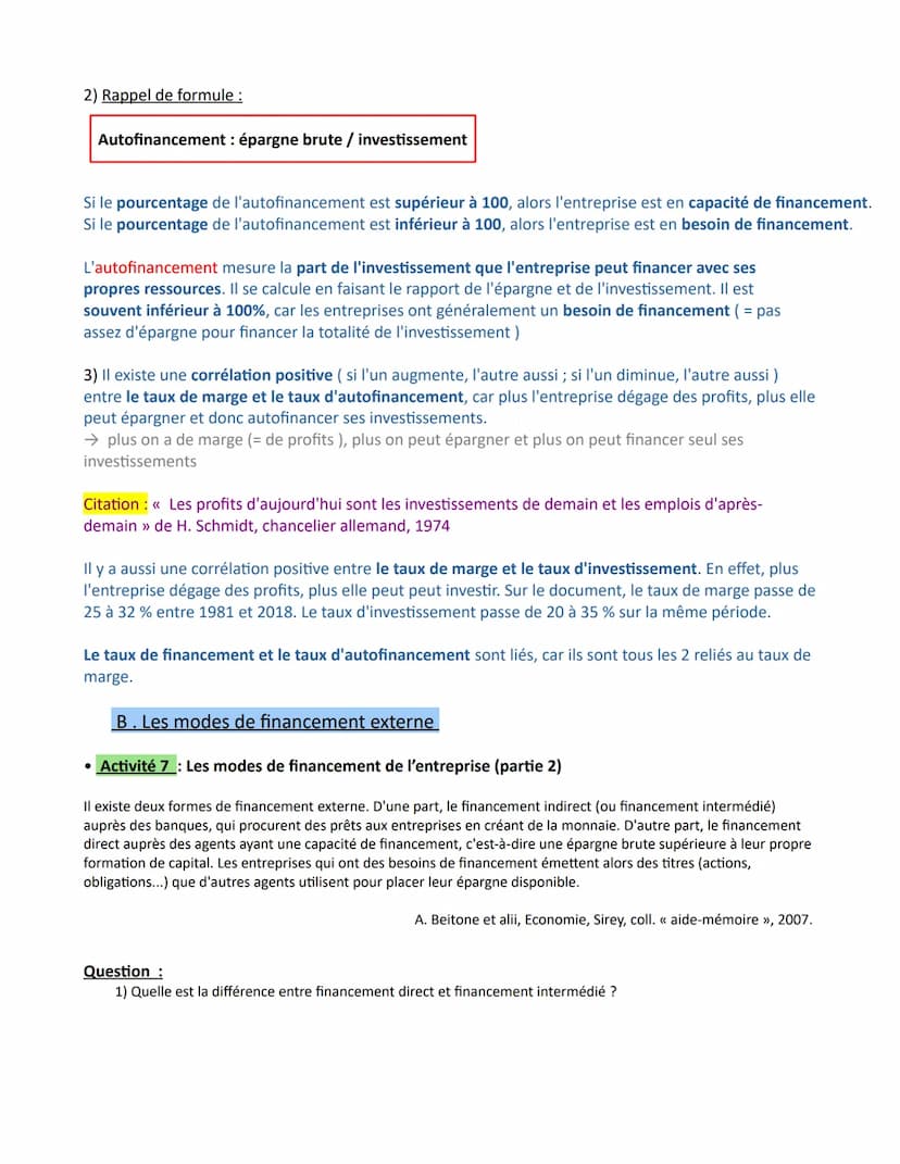 Chapitre 6 - Comment les agents économiques se financent-ils?
Introduction : Découvrir les notions introductrices au chapitre
Activité 1 : U
