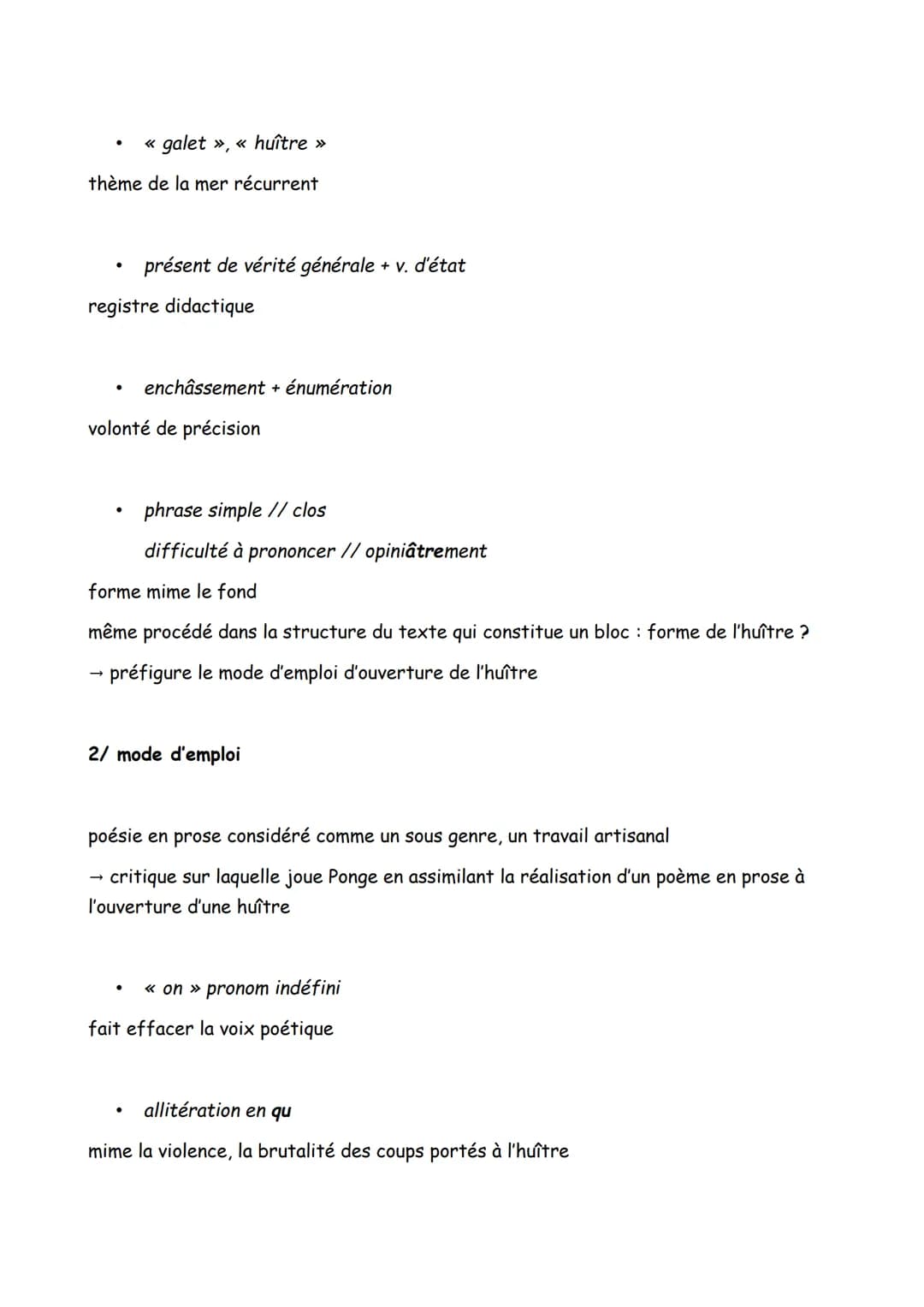 INTRODUCTION
L'huître de Francis Ponge est un poème en prose issu du recueil Le Parti pris des
choses publié en 1942. Chaque poème de ce rec