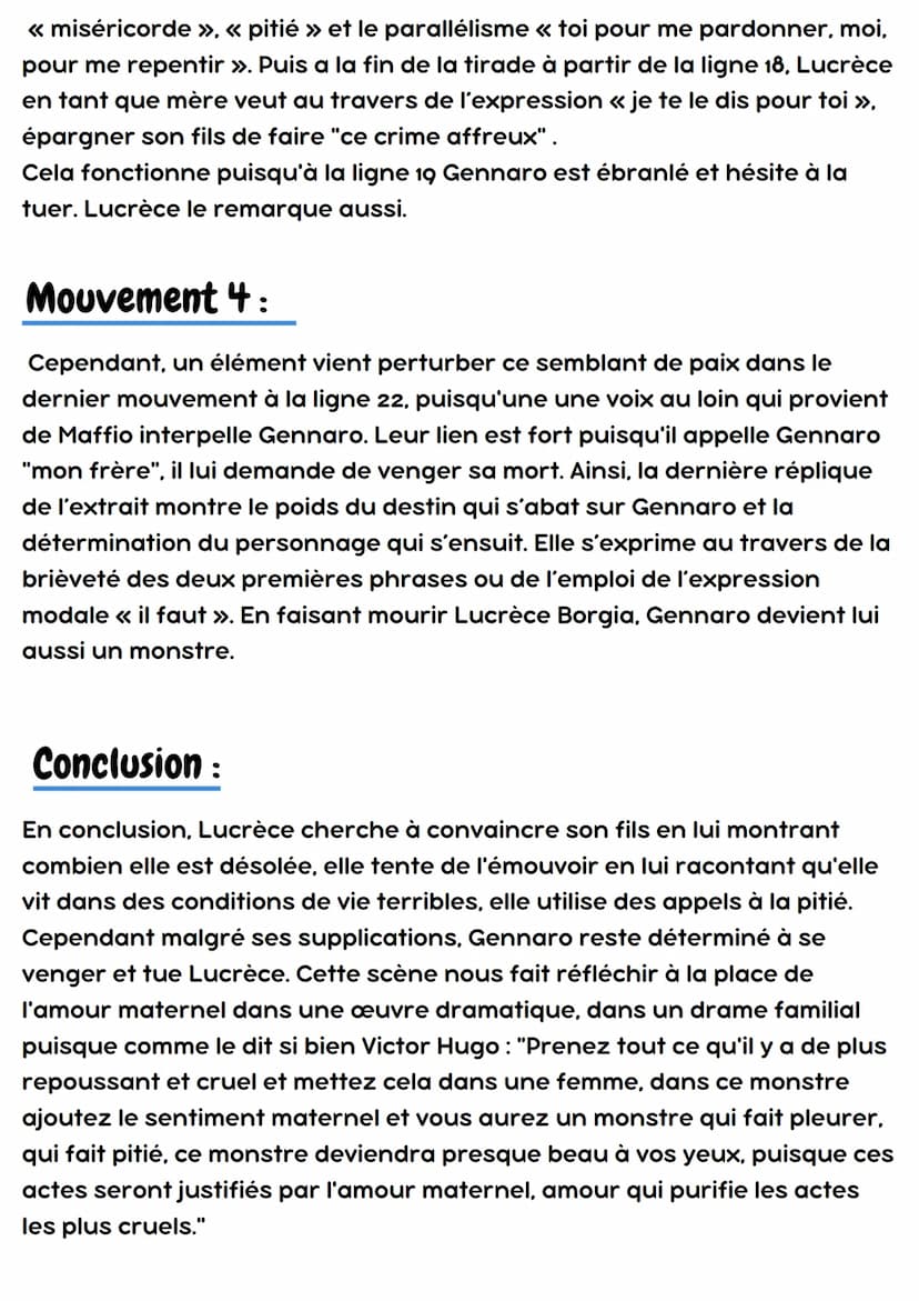 Lucrèce Borgia
Acte 3, Scène 3
Introduction :
Le texte que nous allons étudier aujourd'hui est un extrait de la pièce de
théâtre "Lucrèce Bo