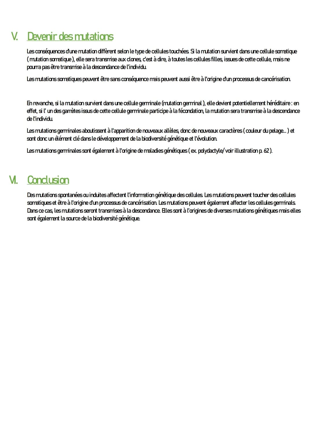 SVT
Variabilité génétique et mutation de l'ADN
I. Introduction
Lors de l'étape S de l'interphase, la réplication de l'ADN aboutit à la forma