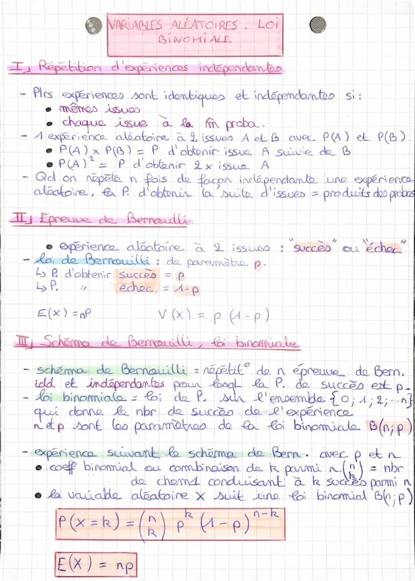 MATHS 3
Probabilites conditionnelles et
I Probabilites conditionnelles
Probabilités de B sachant A
probabilité conditionnelle de B sachant A