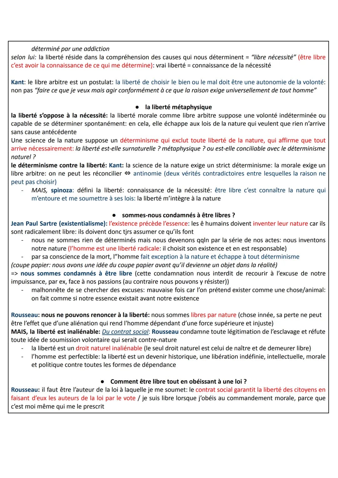 THÈME 8: LA LIBERTÉ
La liberté exprime l'aspiration humaine la + profonde, le désir d'échapper à toute contrainte, à toute obligation.
Elle 