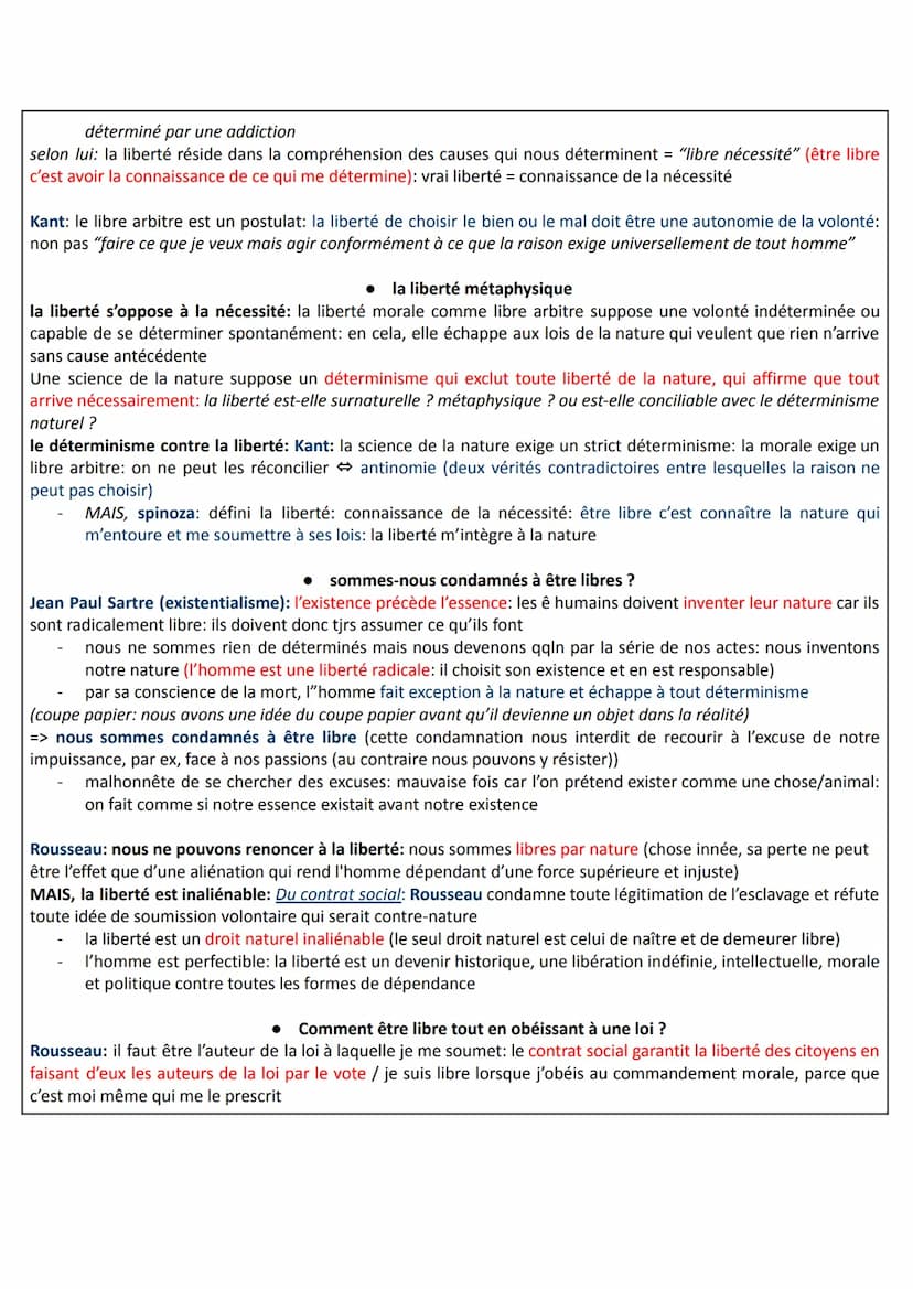 THÈME 8: LA LIBERTÉ
La liberté exprime l'aspiration humaine la + profonde, le désir d'échapper à toute contrainte, à toute obligation.
Elle 