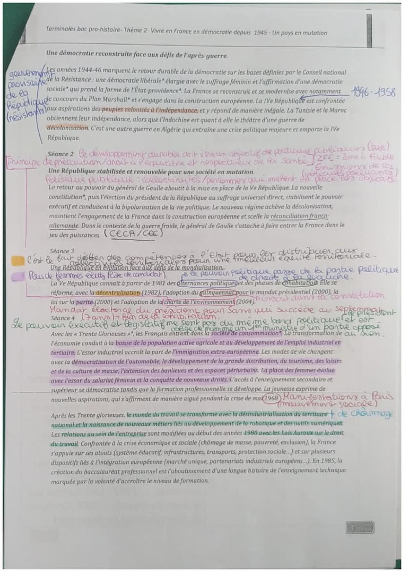 Histine En démocratie depuis
19245
Democratie: C'est lorsque les atoyens
F1
obtionment le Sufrage Universe";
ayant alous le chef de gouverme