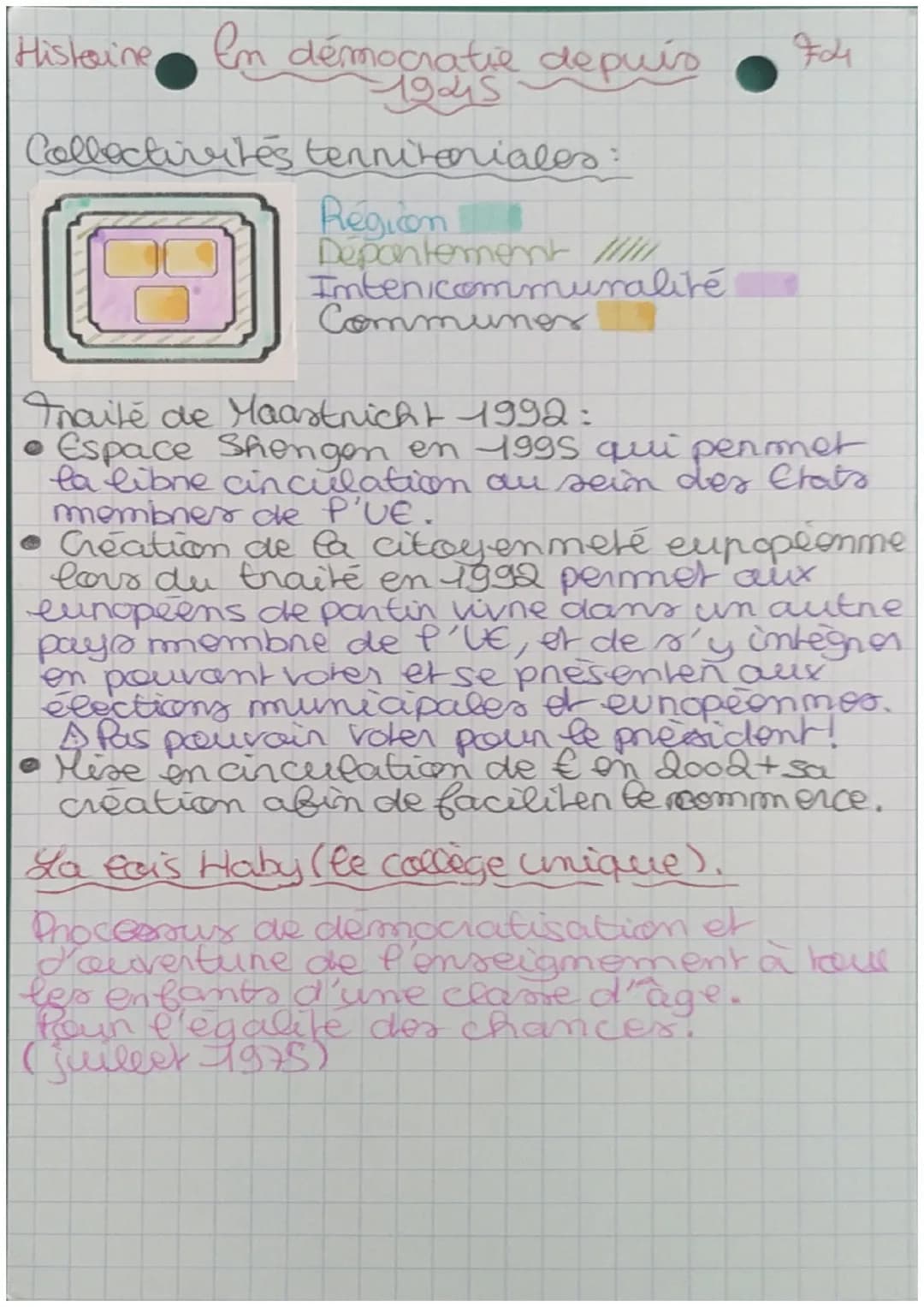 Histine En démocratie depuis
19245
Democratie: C'est lorsque les atoyens
F1
obtionment le Sufrage Universe";
ayant alous le chef de gouverme