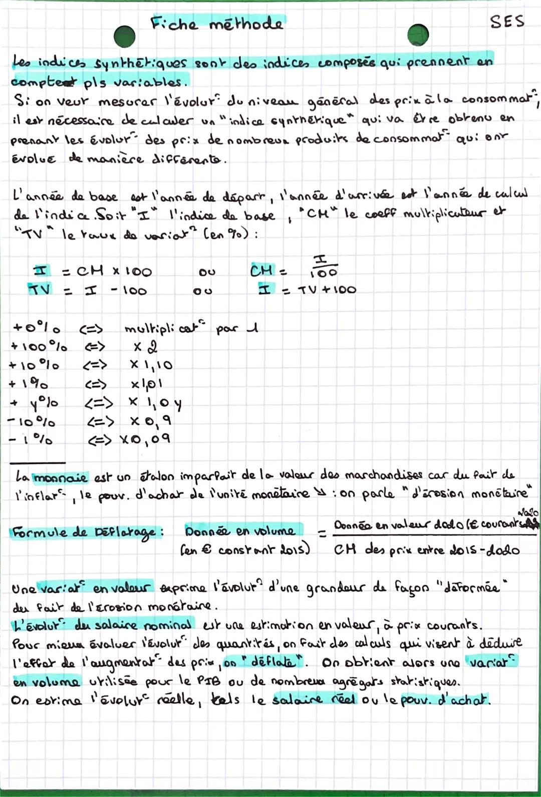 Fiche methode
SES
L'effectif d'un ensemble est le nb absolu des éléments qui le composent.
La part relative (en %) est une valeur comprise e