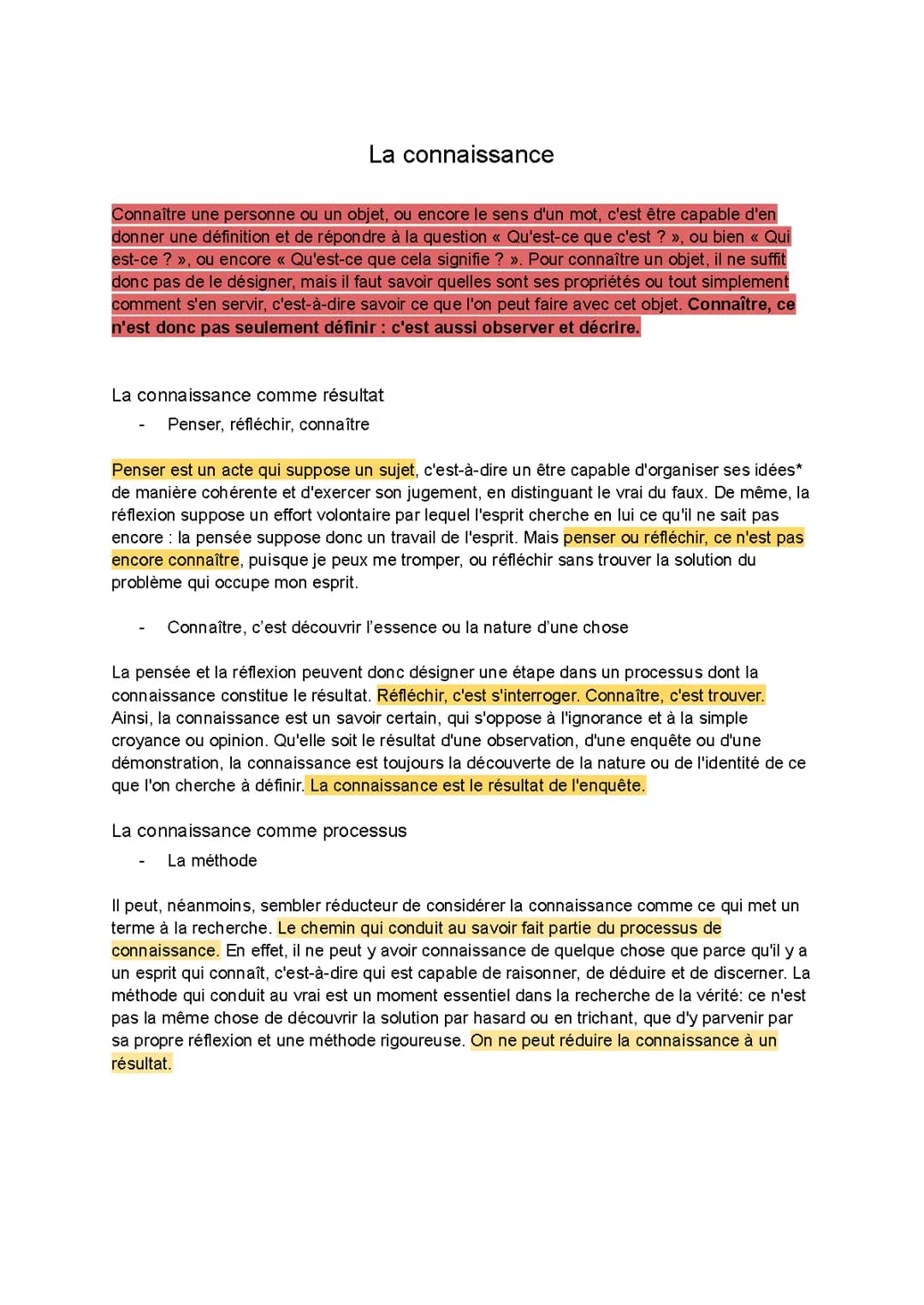 la connaissance