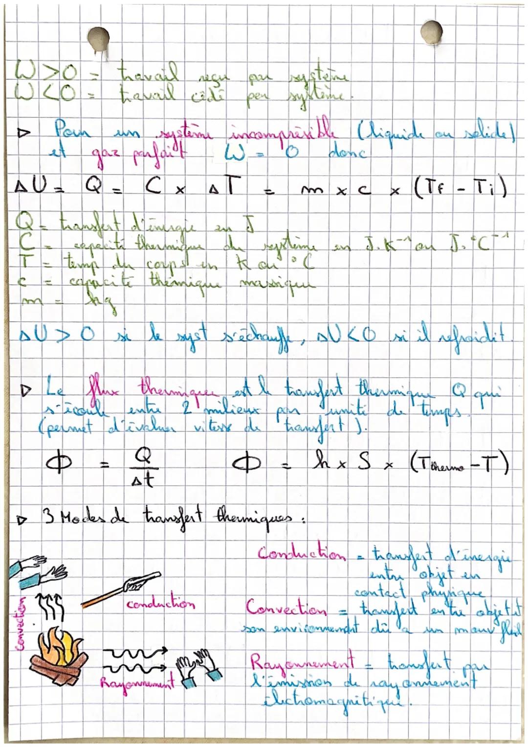 # THERMODYNAMIQUE

▷ L'énergie interne d'un système macroscopique représente
l'ensemble des énergies qui se manifestent à l'échelle
microsco
