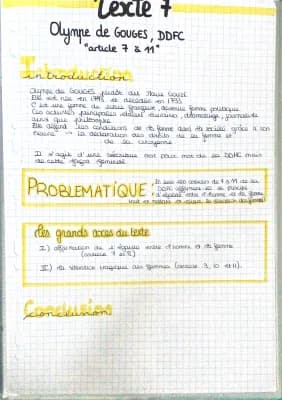 Know analyse linéaire : O. de Gouges, DDFC, « article 7 à 11 » thumbnail