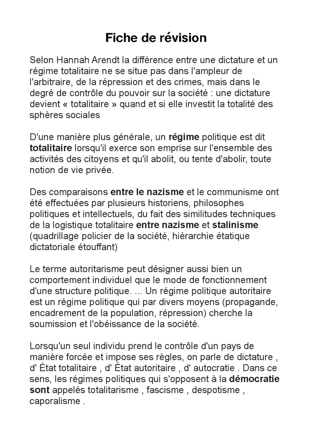 Autoritarisme et Totalitarisme PDF: Définition et Différences