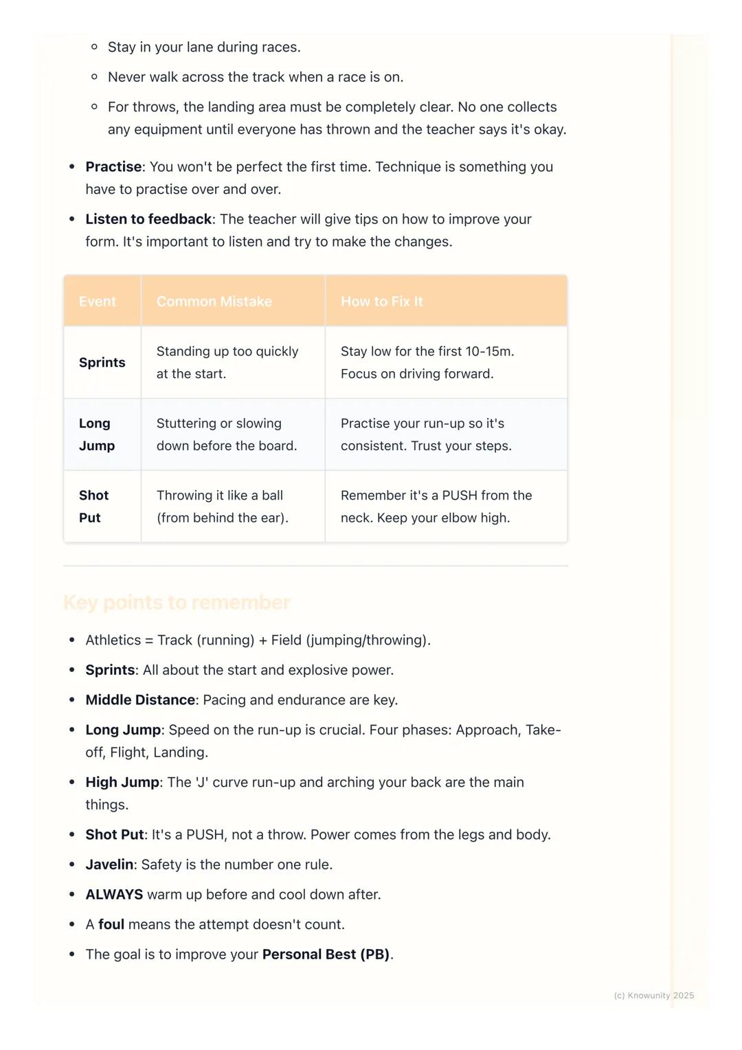# Athletics (Track and Field)

Introduction to athletics

Athletics is also called 'Track and Field'. It's one of the oldest types of sports