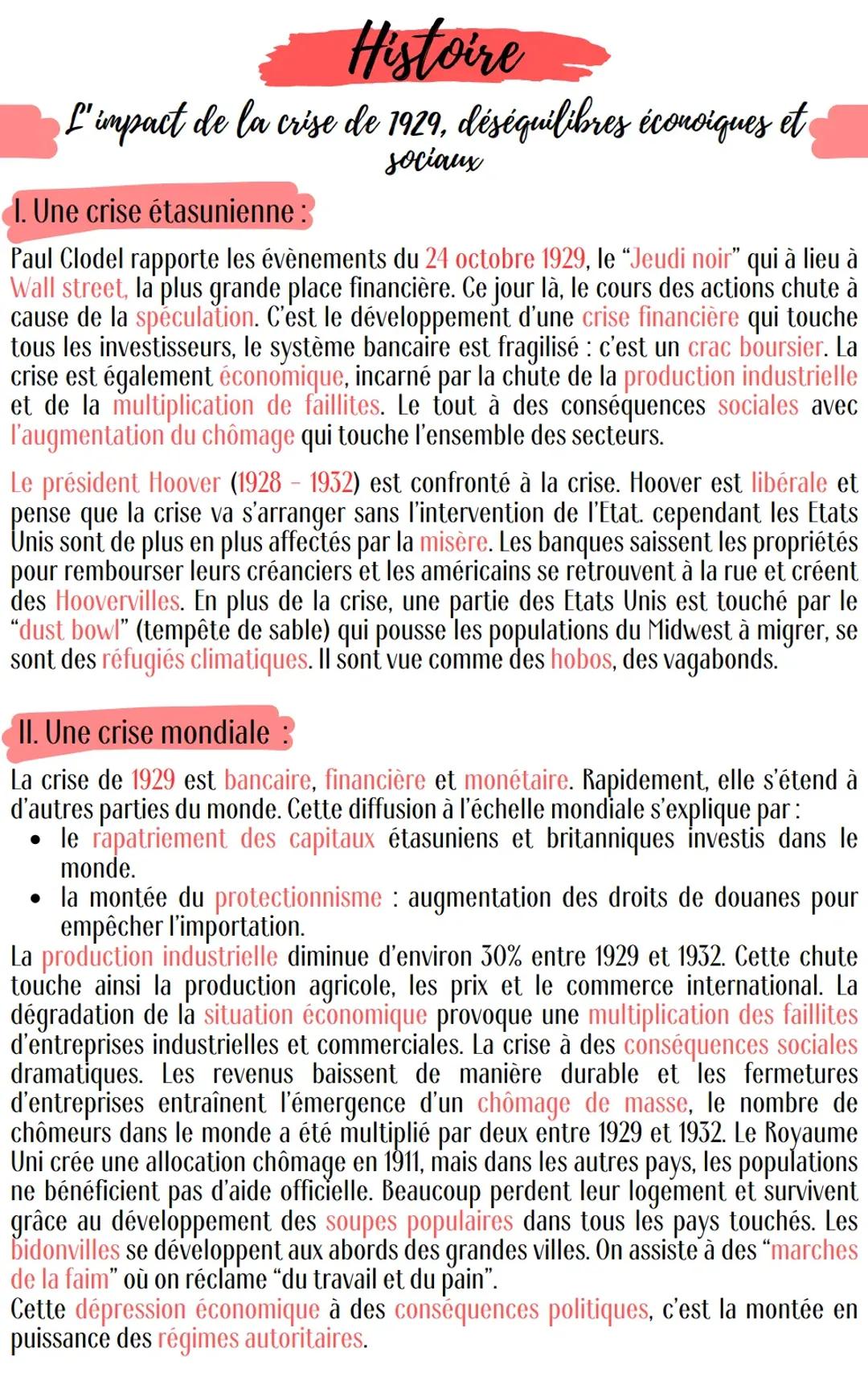 Comment la crise de 1929 a changé l'économie mondiale