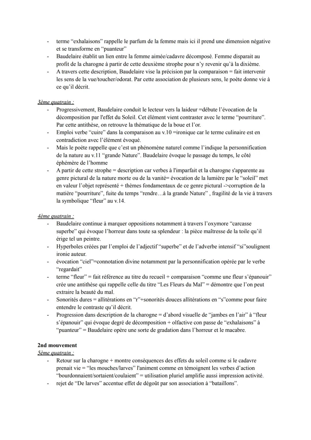 cAnalyse linéaire n°7
Parcours n°2 : L'alchimie poétique : la boue et l'or
Séquence n°2 : La poésie du XIXème au XXIème siècle
"Une Charogne