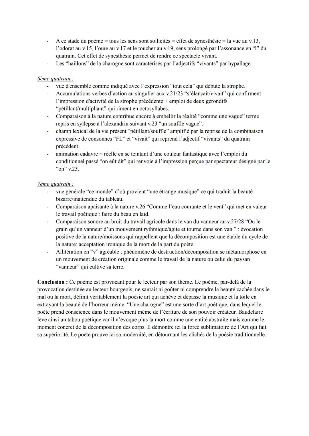 cAnalyse linéaire n°7
Parcours n°2 : L'alchimie poétique : la boue et l'or
Séquence n°2 : La poésie du XIXème au XXIème siècle
"Une Charogne