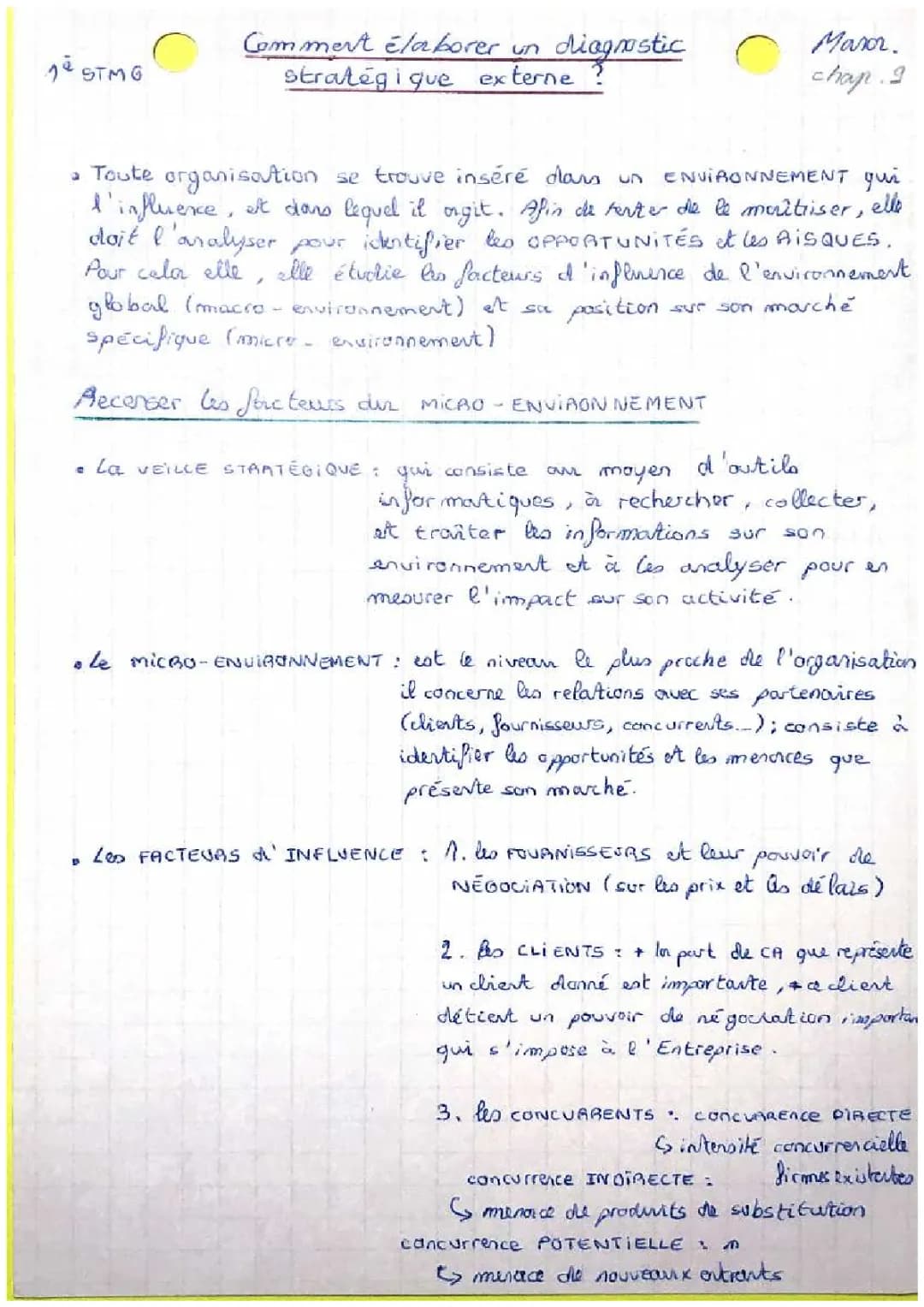 Le diagnostic stratégique externe 