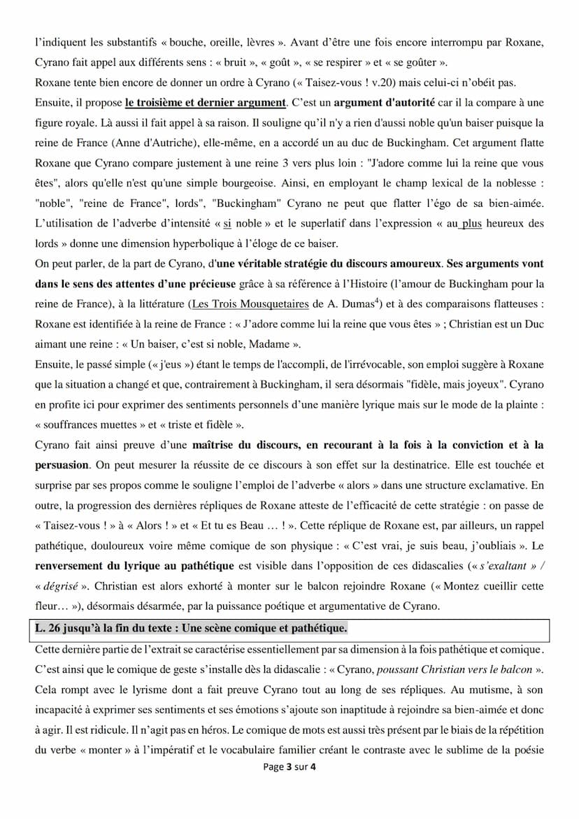 Objet d'étude 1/4 : Le théâtre du XVIIe au XXIe siècle/ Parcours associé : Théâtre et Stratagème
Explication linéaire La scène du balcon, E.