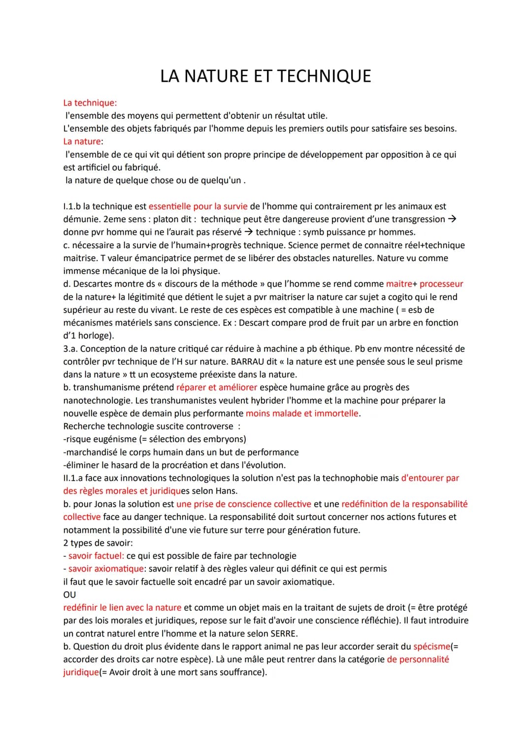 LA NATURE ET TECHNIQUE
La technique:
l'ensemble des moyens qui permettent d'obtenir un résultat utile.
L'ensemble des objets fabriqués par l