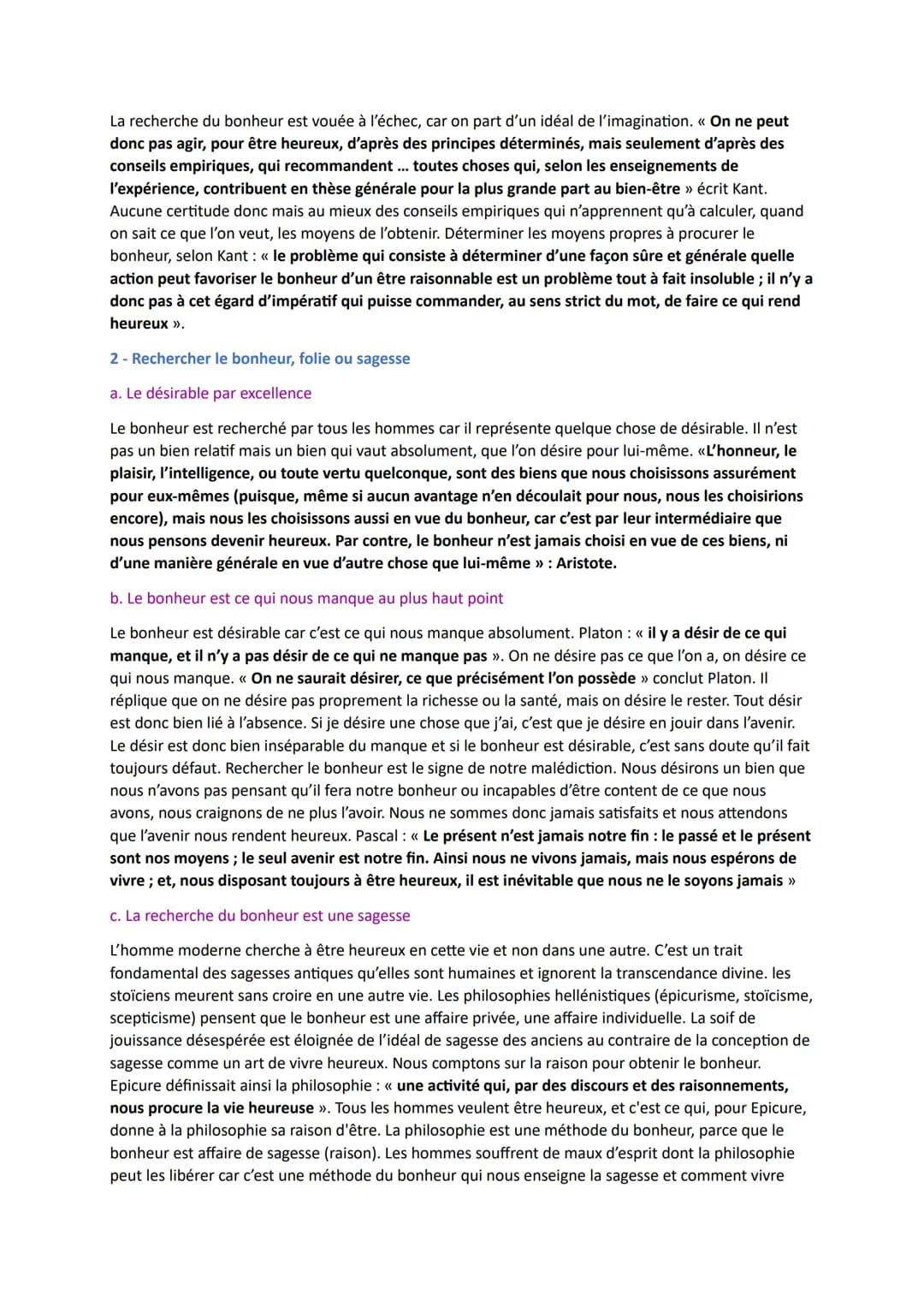 Est-il sage de rechercher le bonheur ? Quel est ce bonheur dont tout le monde rêve ?
Introduction : Le bonheur est comme un rêve d'enfant ré