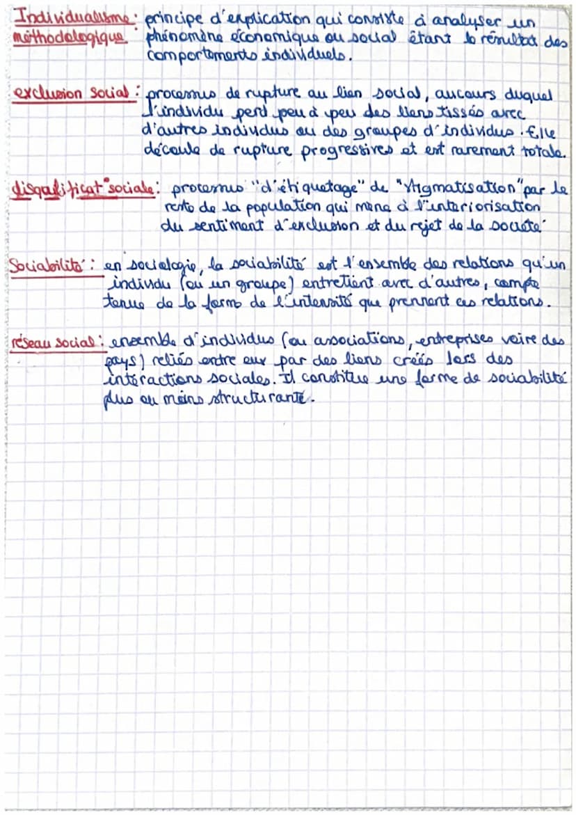 Definitions
Sa
lien social ensemble des relations qui unissent des indinders entre
eur au sein d'un groupe social ou à l'échelle d'uno Docié