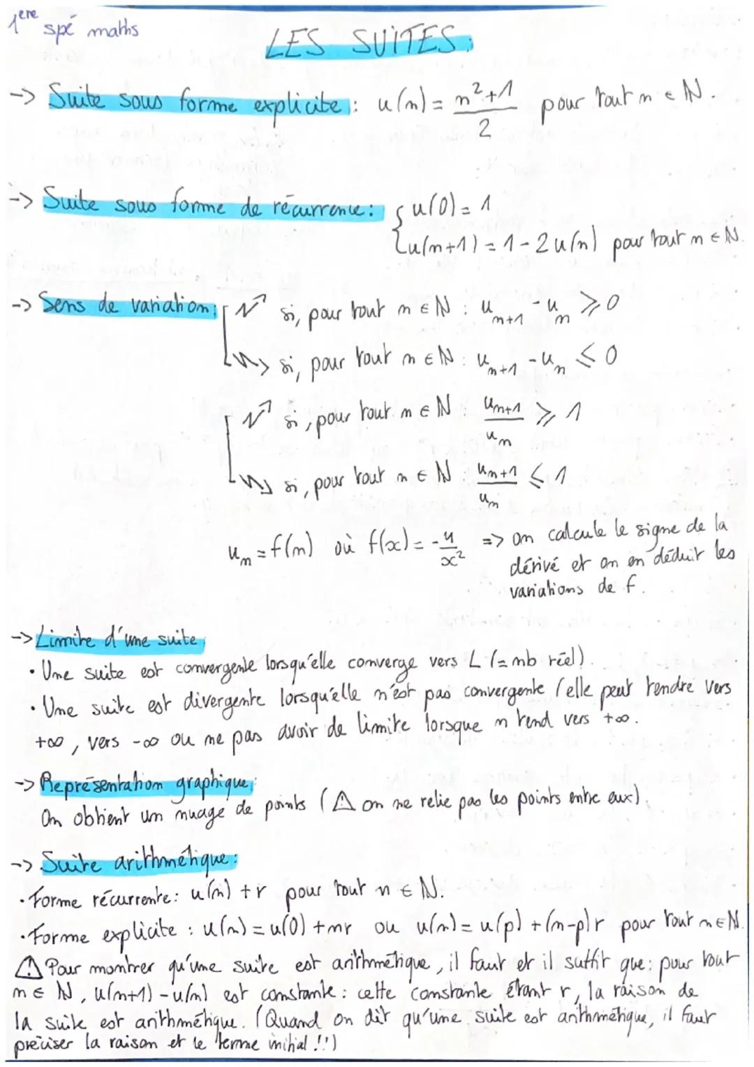 pere
spe maths
LES SUITES,
-> Suite sous forme explicibe: u (m) = n²+1
2
-> Suite sous forme de récurrence: cu(0) = 1
S
pour
(u(n+1)=1-24/ml