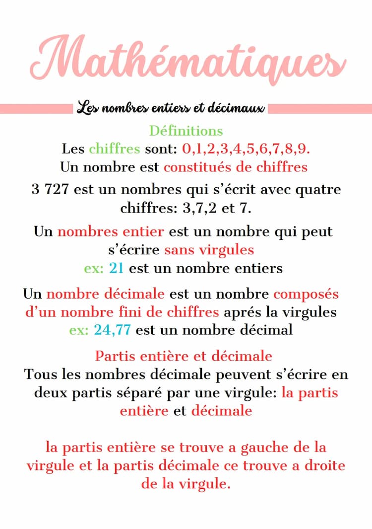Know Les nombres entier et décimaux thumbnail