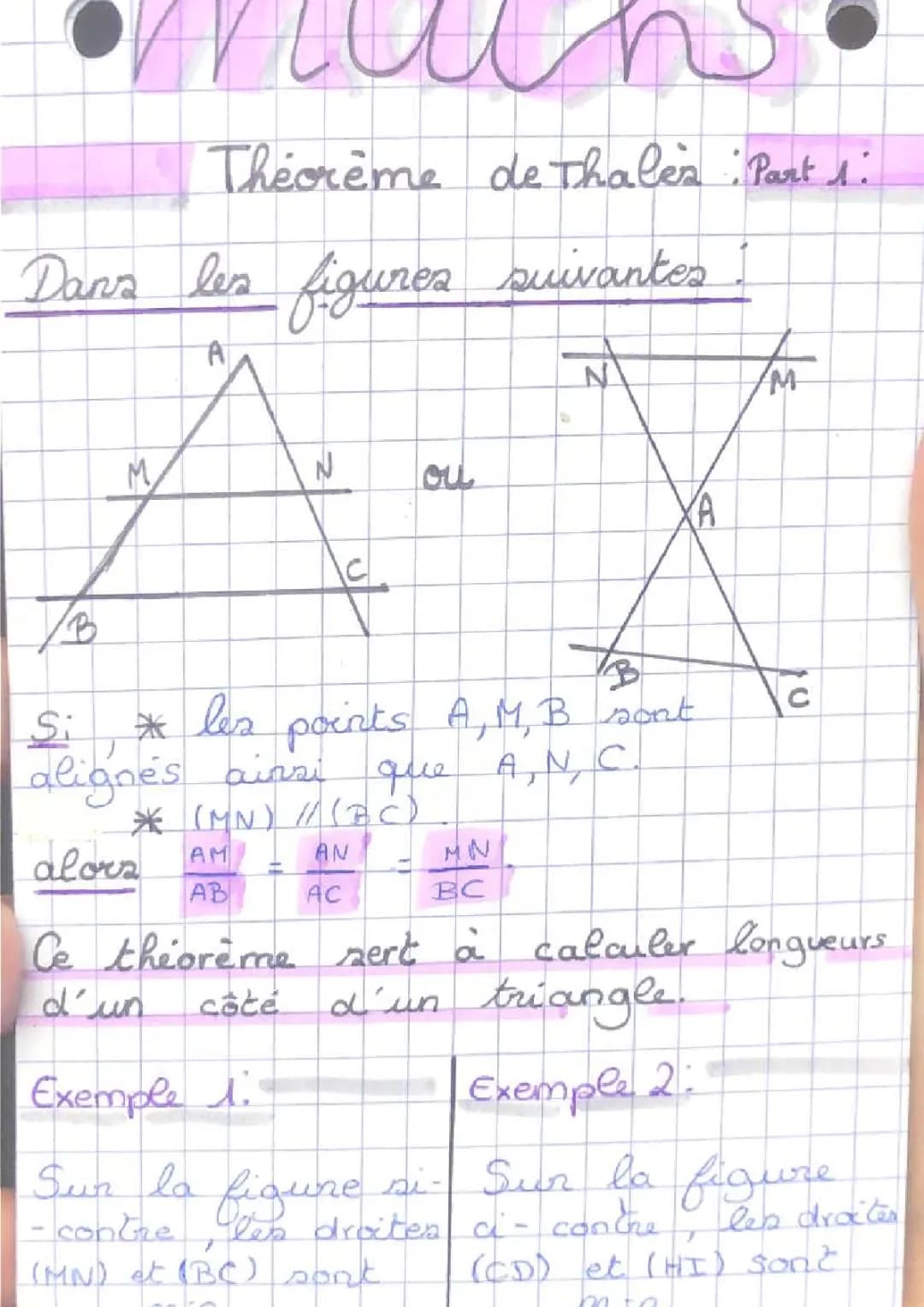 thales 3eme maths 