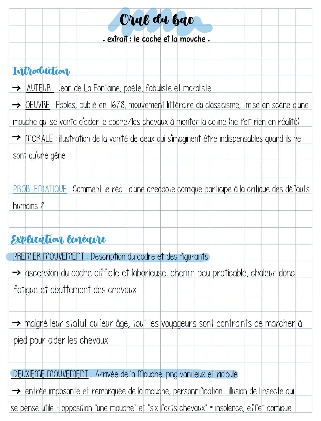Le Coche et La Mouche : Texte PDF, Résumé, Analyse Linéaire et Morale - La Fontaine