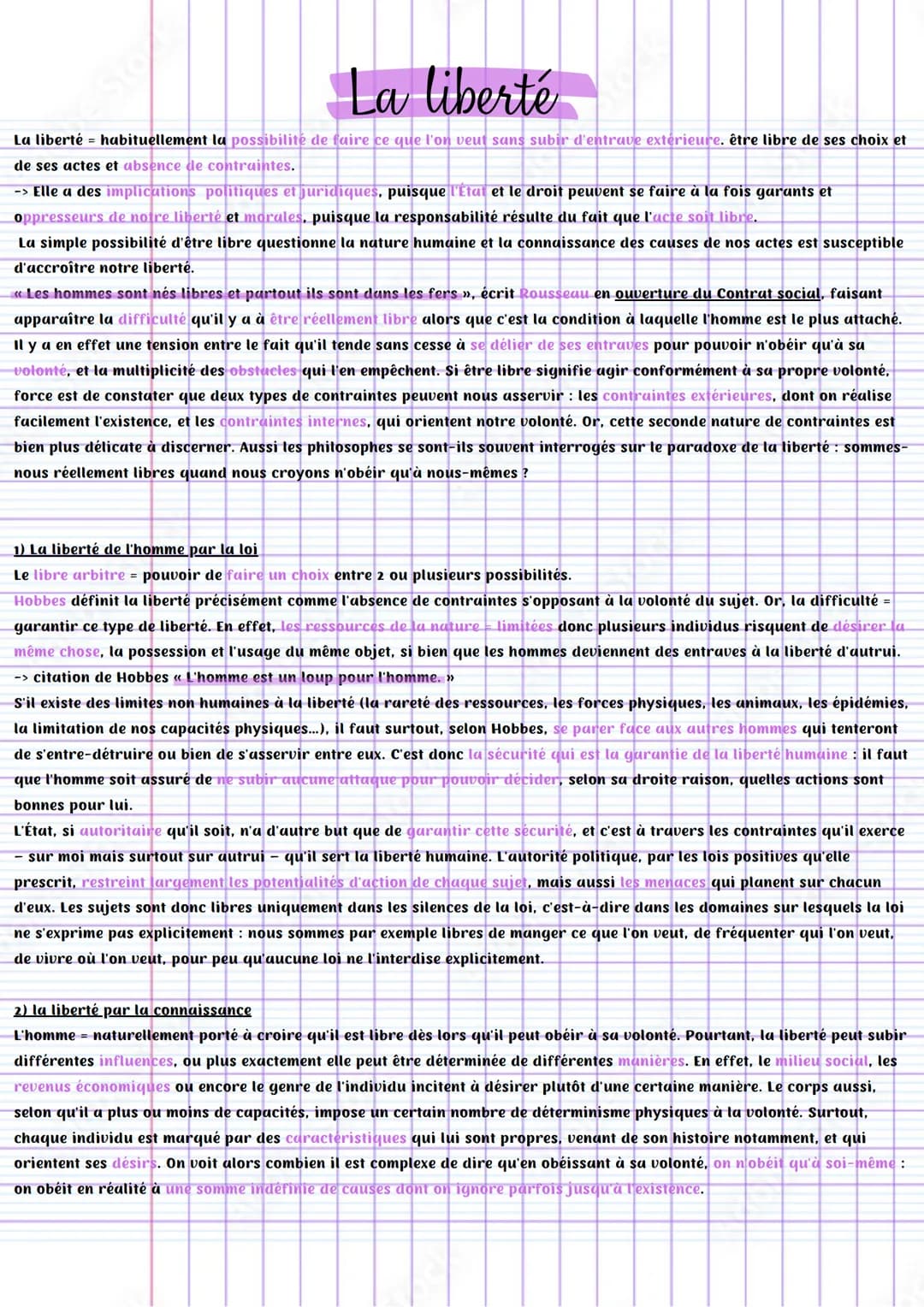 La liberté
La liberté habituellement la possibilité de faire ce que l'on veut sans subir d'entrave extérieure. être libre de ses choix et
de