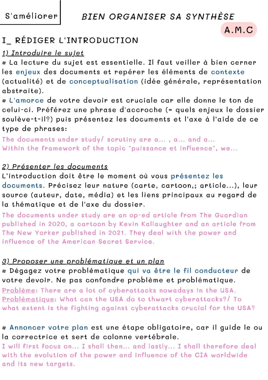 Super Guide pour Faire une Synthèse Facile! Exemple et Corrigé PDF