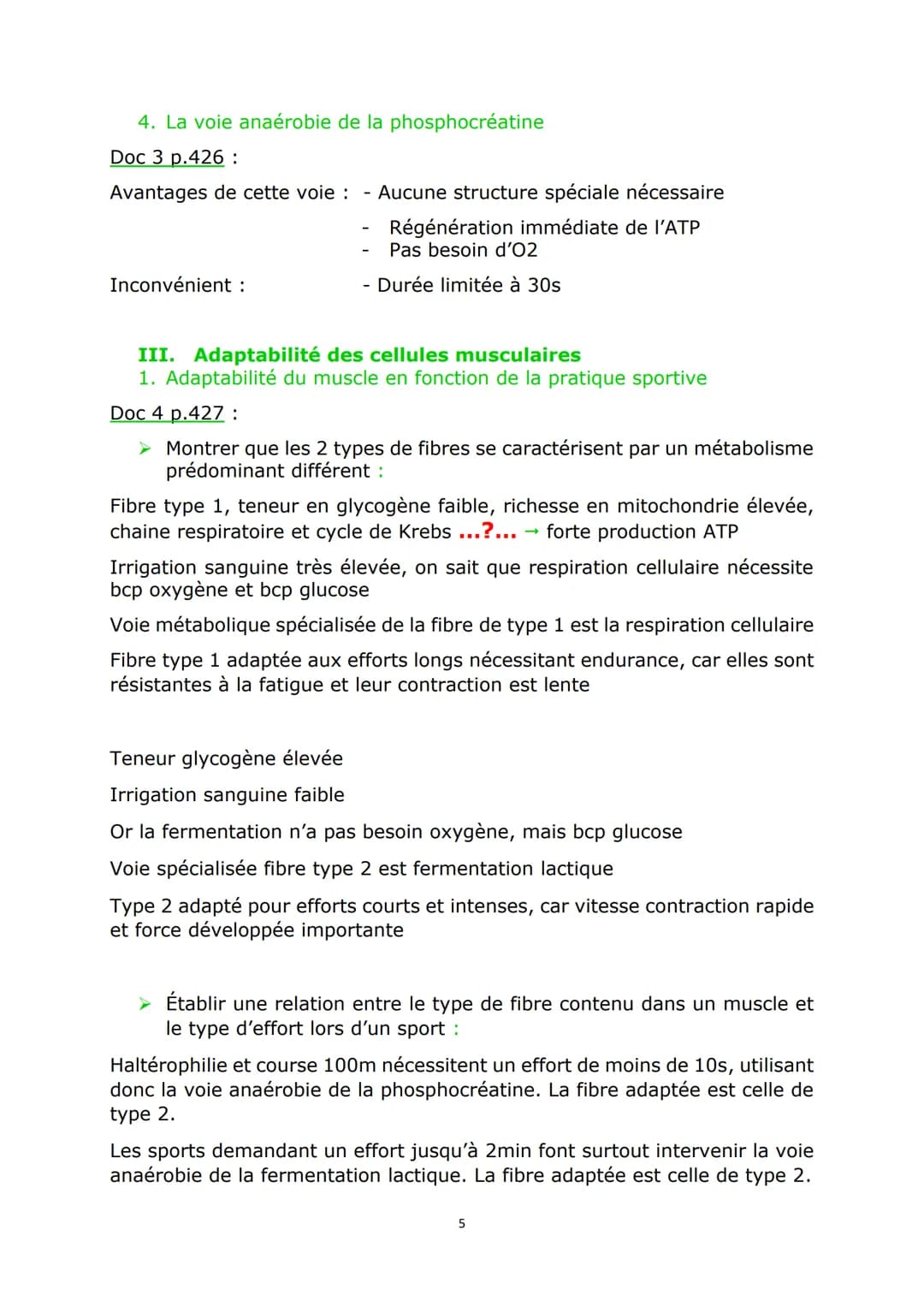Chap2 : L'origine de l'ATP nécessaire aux activités
cellulaires
Doc 1 p.408:
Sans ATP, la fibre musculaire reste décontractée. Avec ATP, ell