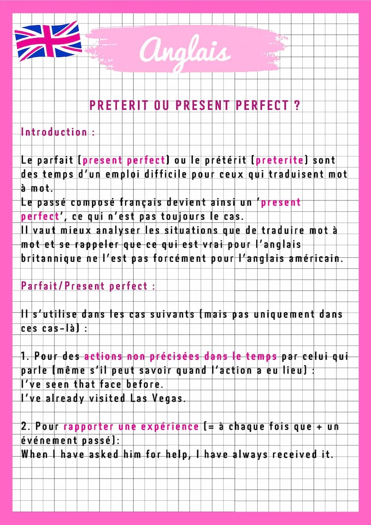 Know Prétérit ou present perfect ? thumbnail