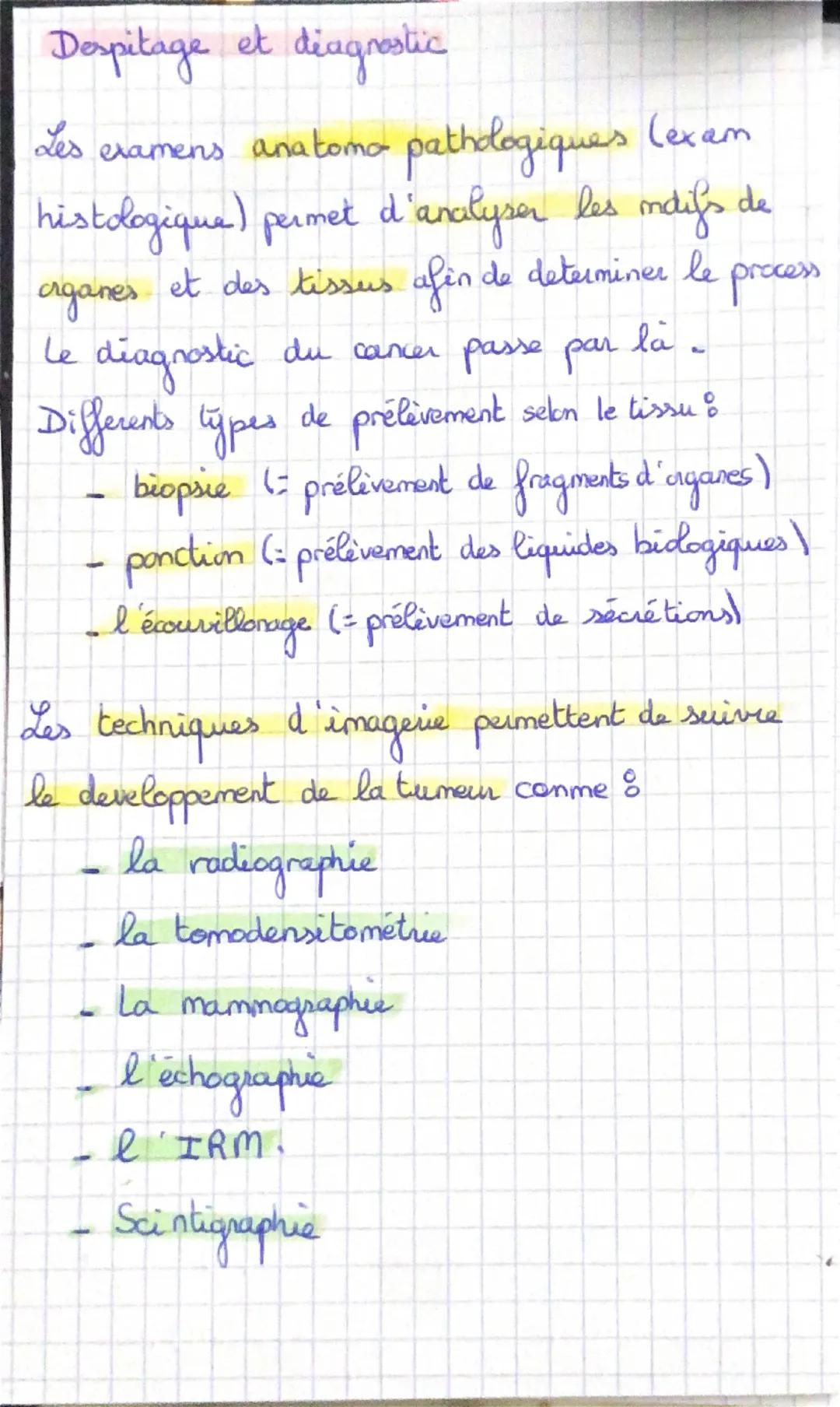 --- OCR Start ---
P7 chap 1
deu cycle cellulaires
Q: Dysfonctionnement deve
I- le processus tumcral
C'est une anomalie de développement d'un