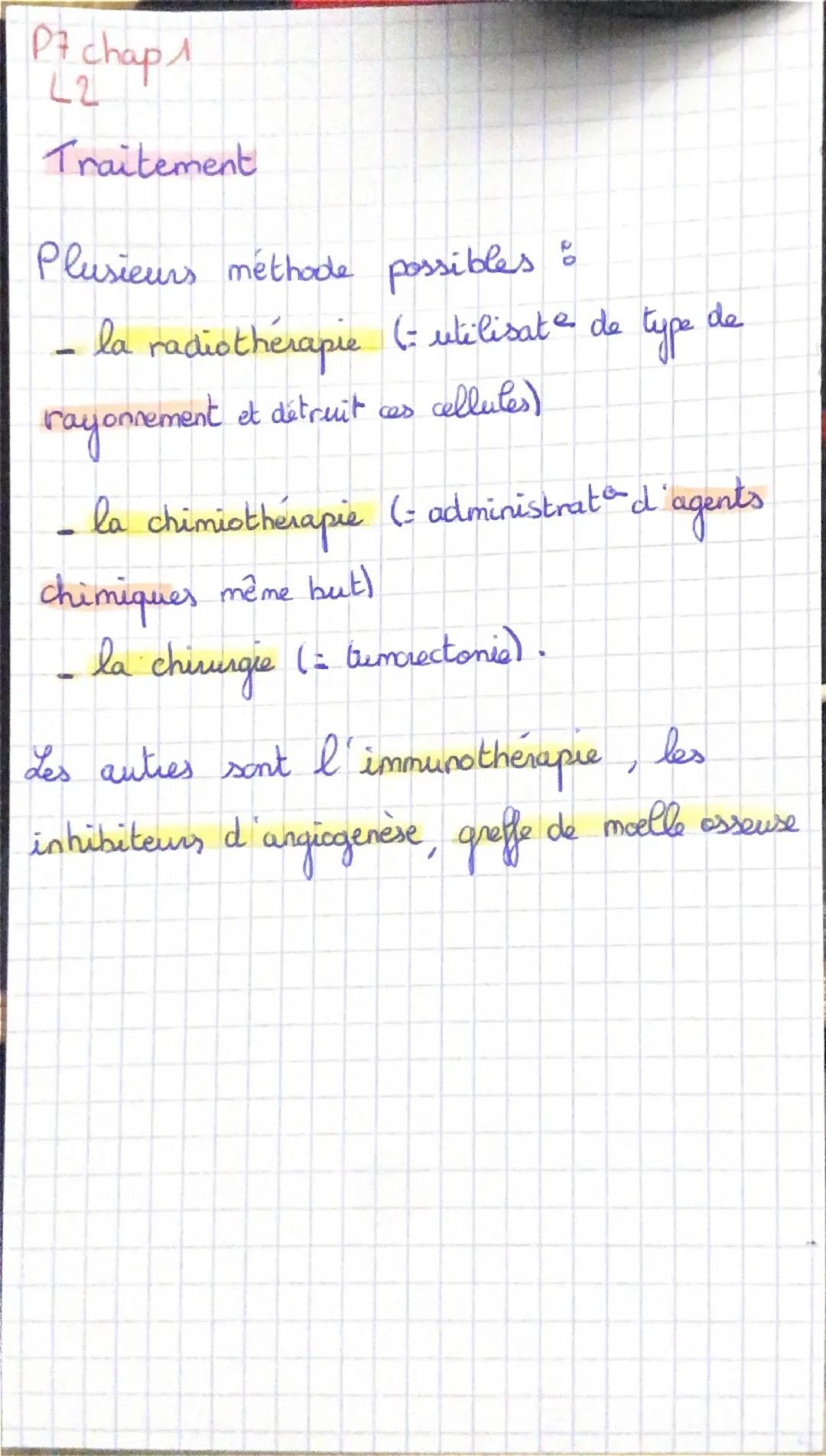 --- OCR Start ---
P7 chap 1
deu cycle cellulaires
Q: Dysfonctionnement deve
I- le processus tumcral
C'est une anomalie de développement d'un