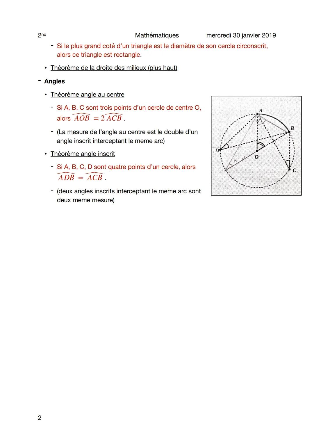 Mathématiques
Théorèmes de géométrie plane
2nd
Objet
1
Parallélisme
●
●
●
mercredi 30 janvier 2019
●
Théorème de Thales
Théorème de la droit